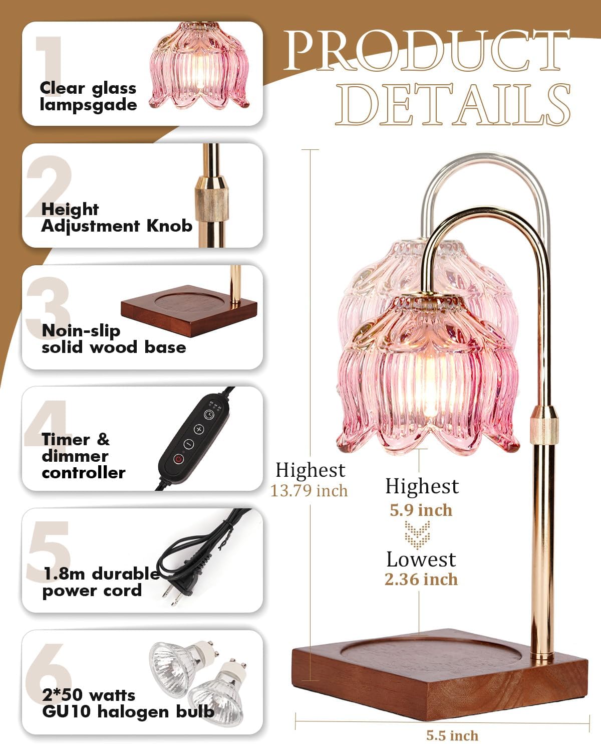 Lotus Bloom Candle Warmer Lamp