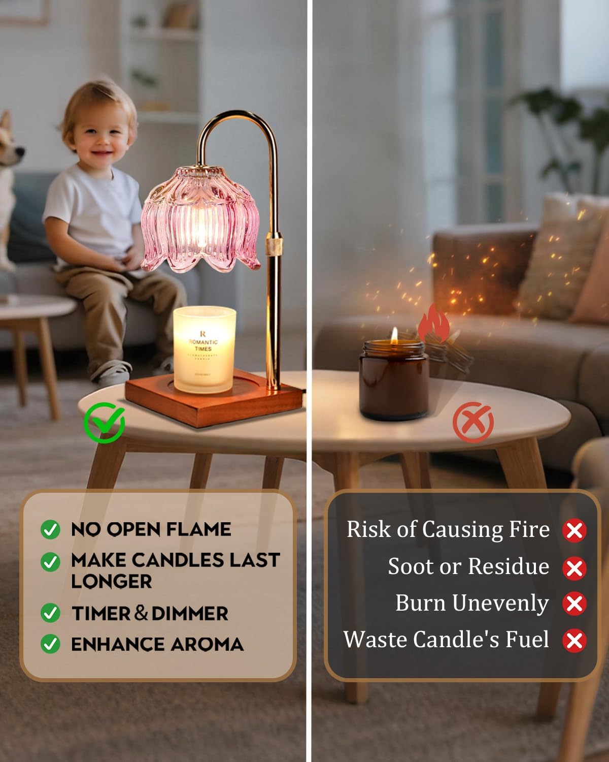 Lotus Bloom Candle Warmer Lamp
